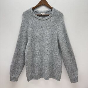 Faherty Donegal Flecked Wool Blend Sweater Mens XL Gray Alpaca Academia Preppy